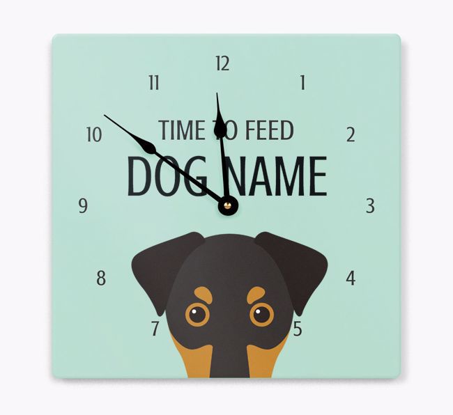 Time To Feed: Personalized {breedFullName} Wall Clock